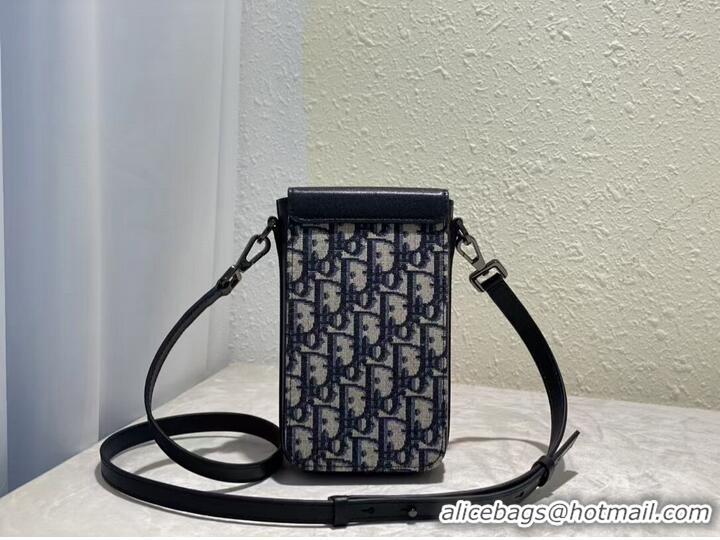 Discount DIOR MINI BOBBY BAG Embroidery C0977A dark blue