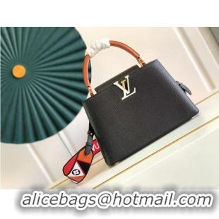 Reasonable Price Louis Vuitton CAPUCINES Original Leather PM M59020 Black