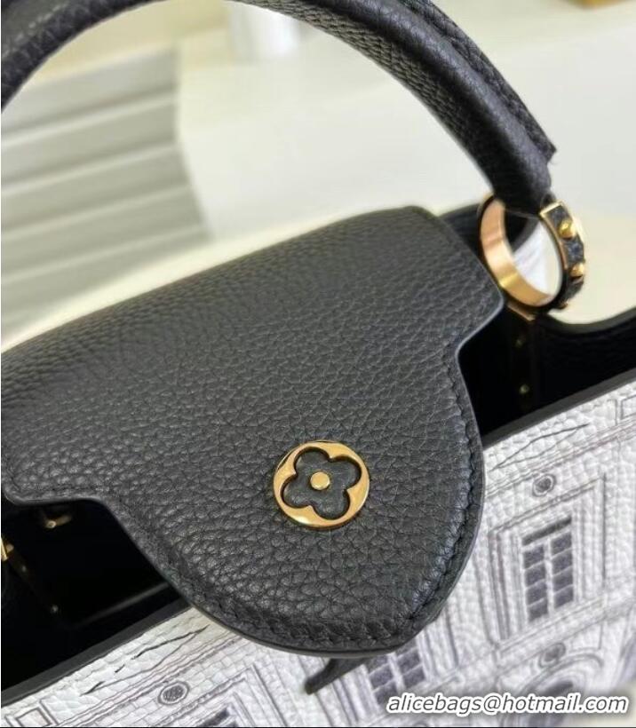 Super Quality Louis Vuitton CAPUCINES BB M59119 Black and White