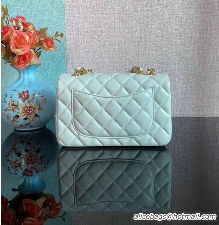 Famous Brand Chanel Classic Flap Shoulder Bag Original Sheepskin leather AS2326 White