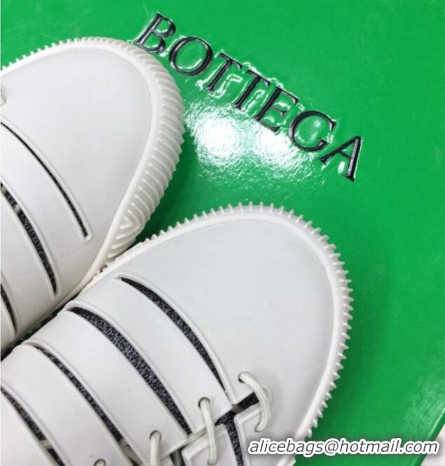 Good Looking Bottega Veneta Climber Rubber Lace-up Sneakers 112207 White