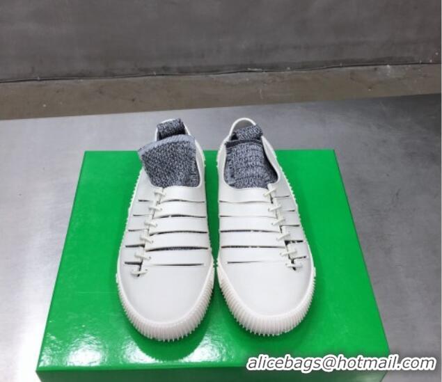 Good Looking Bottega Veneta Climber Rubber Lace-up Sneakers 112207 White