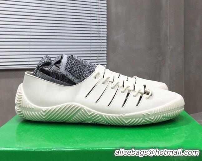 Good Looking Bottega Veneta Climber Rubber Lace-up Sneakers 112207 White