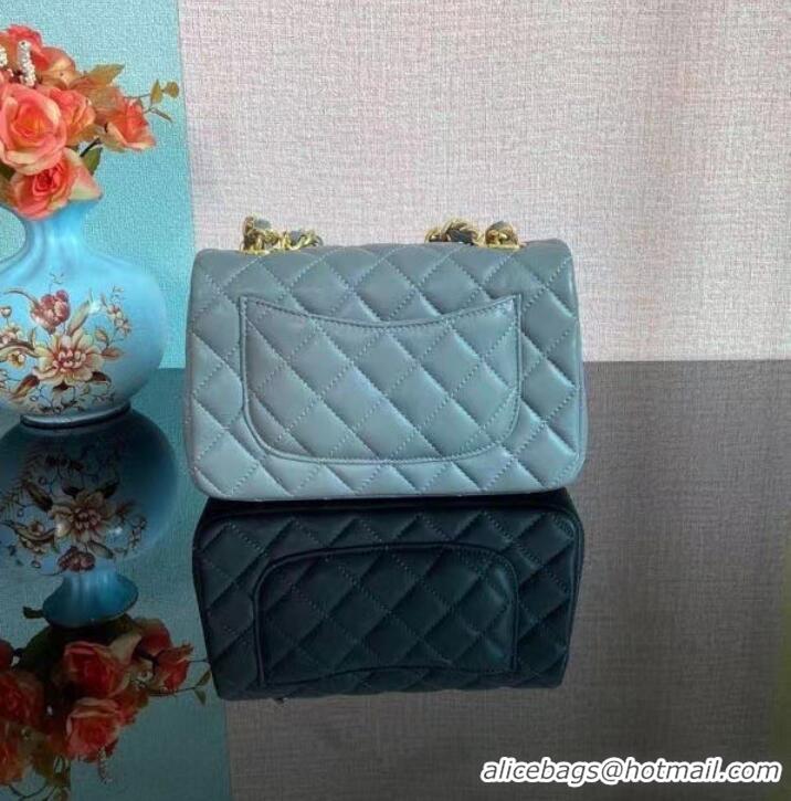 Cheapest Chanel Classic Flap Shoulder Bag Original Sheepskin leather AS2326 blue