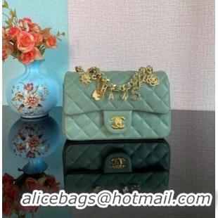 Top Quality Chanel Classic Flap Shoulder Bag Original Sheepskin leather AS2326 Green