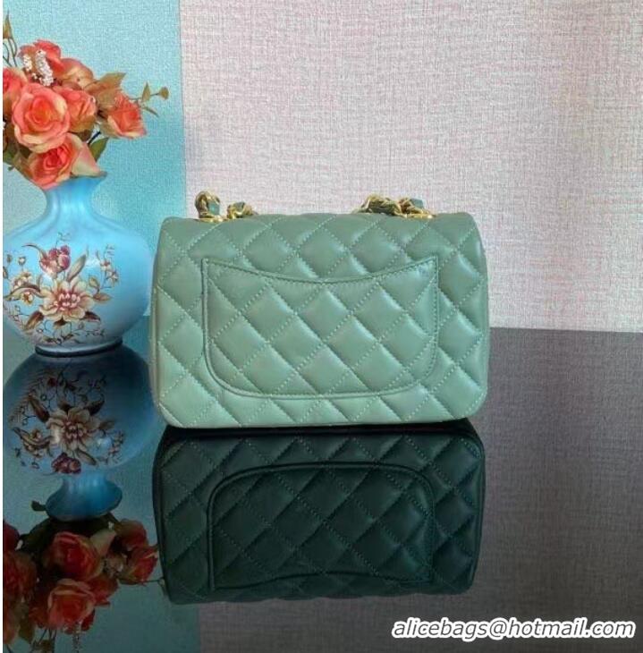 Top Quality Chanel Classic Flap Shoulder Bag Original Sheepskin leather AS2326 Green