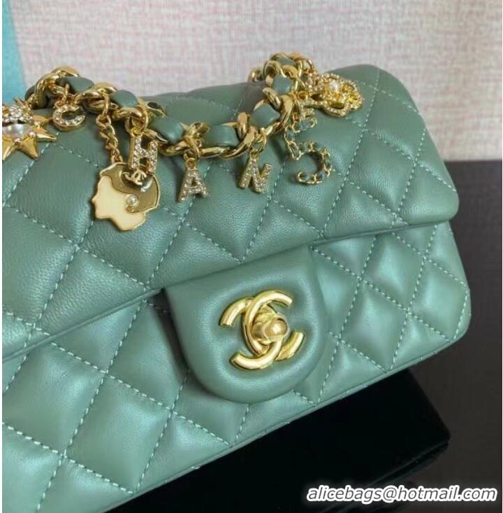 Top Quality Chanel Classic Flap Shoulder Bag Original Sheepskin leather AS2326 Green