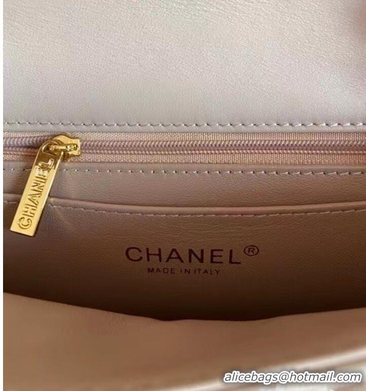 Best Price Chanel Classic Flap Shoulder Bag Original Sheepskin leather AS2326 Beige