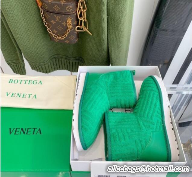 Top Quality Bottega Veneta Sponge Ankle Boots Green 112216