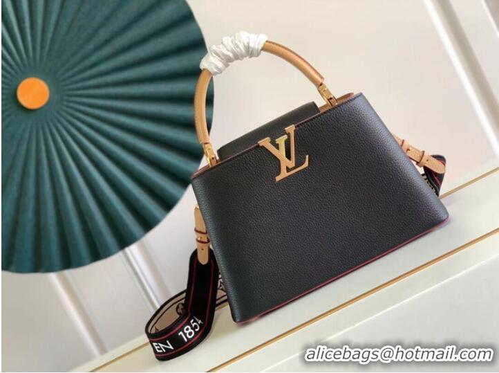 Wholesale Louis Vuitton CAPUCINES MM M58608 Black&Arizona Beige