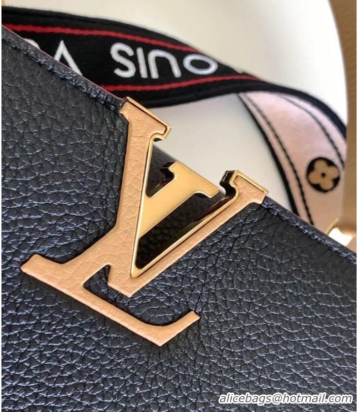 Wholesale Louis Vuitton CAPUCINES MM M58608 Black&Arizona Beige