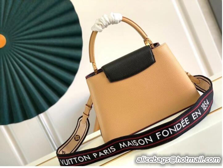 Wholesale Louis Vuitton CAPUCINES MM M58608 Black&Arizona Beige