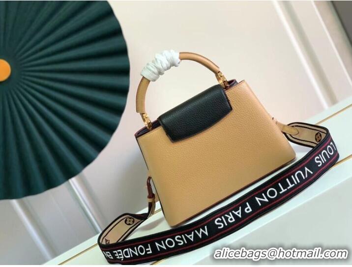 Buy Classic Louis Vuitton CAPUCINES BB M59266 Black&Arizona Beige