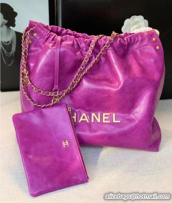 Modern Classic Chanel Original Oil Wax Leather Calfskin Cable Shopping Bag A67088 rose