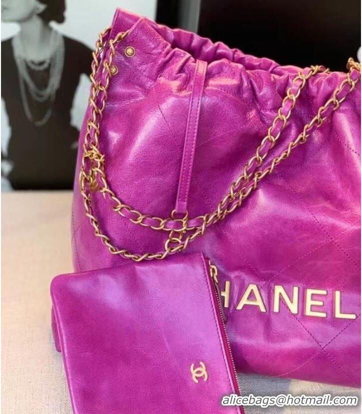 Modern Classic Chanel Original Oil Wax Leather Calfskin Cable Shopping Bag A67088 rose