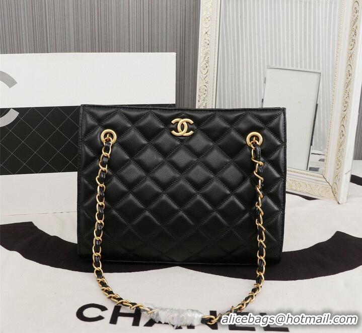 Well Crafted Chanel Original Original Leather Shopping Bag A05360 Black