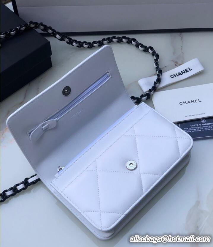 Low Cost Chanel Flap Shoulder Bag mini Original leather AS0957 white