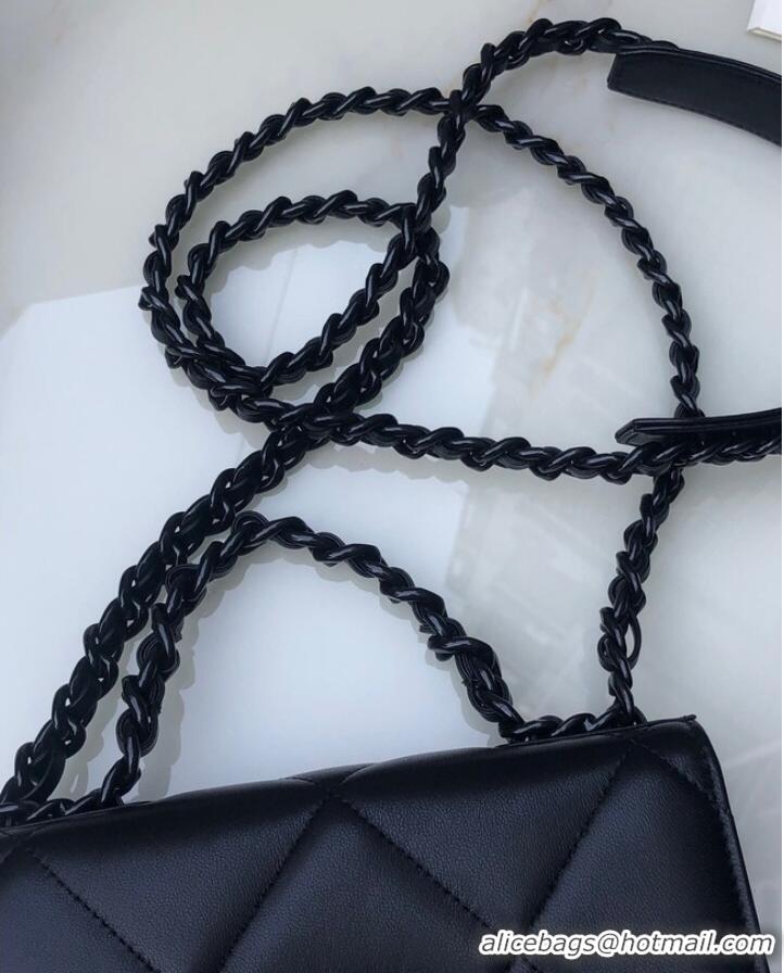 Classic Chanel Flap Shoulder Bag mini Original leather AS0957 black