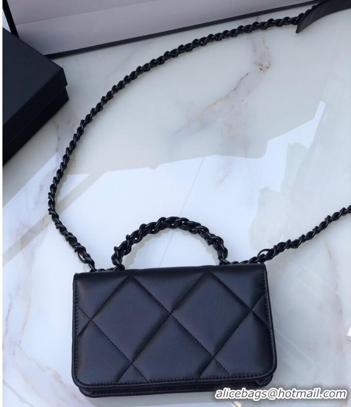 Classic Chanel Flap Shoulder Bag mini Original leather AS0957 black