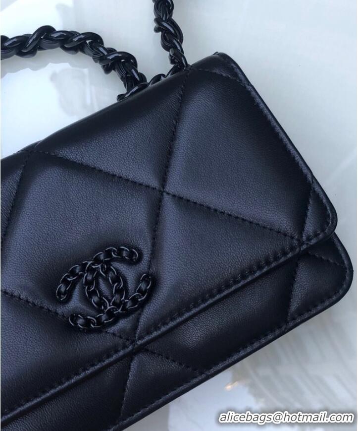 Classic Chanel Flap Shoulder Bag mini Original leather AS0957 black