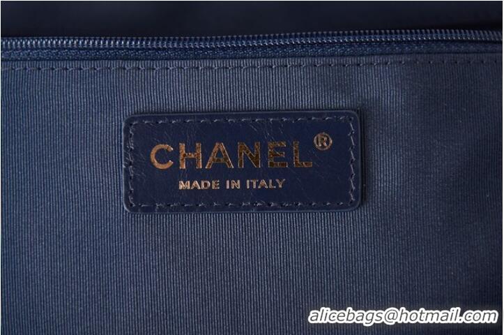 Cheap Price Chanel SHOPPING BAG Calfskin & Gold-Tone Meta AS3261 royal blue