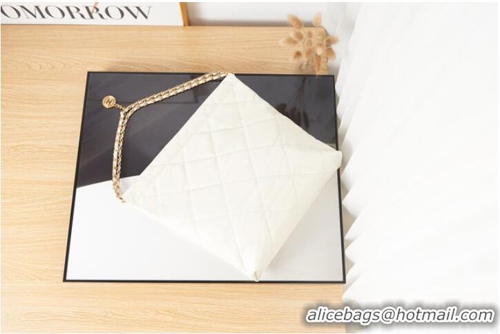 Grade Chanel SHOPPING BAG Calfskin & Gold-Tone Meta AS3261 white