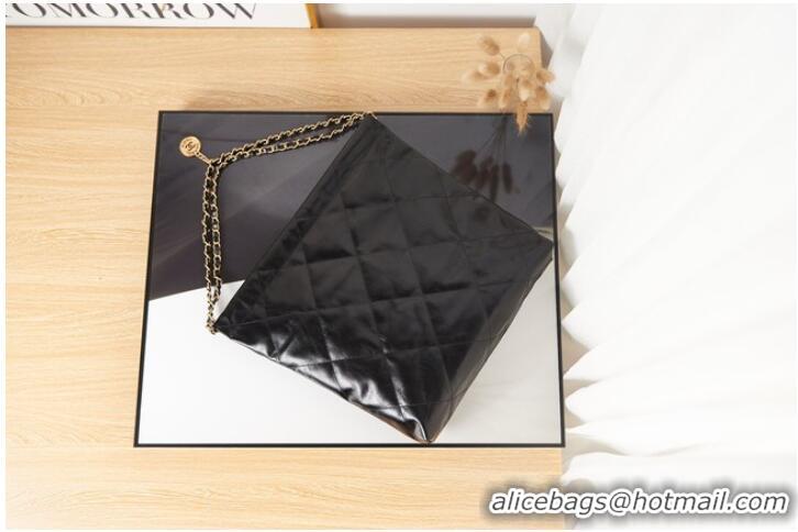 Inexpensive Chanel SHOPPING BAG Calfskin & Gold-Tone Meta AS3261 black