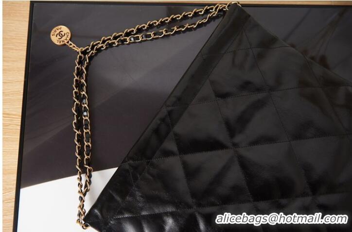 Inexpensive Chanel SHOPPING BAG Calfskin & Gold-Tone Meta AS3261 black