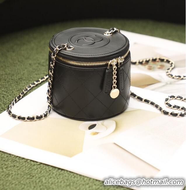 Buy Discount Chanel Original mini classic chain box handbag SS2021 black