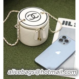 Unique Grade Chanel Original mini classic chain box handbag SS2021 white