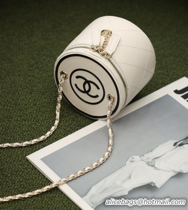 Unique Grade Chanel Original mini classic chain box handbag SS2021 white