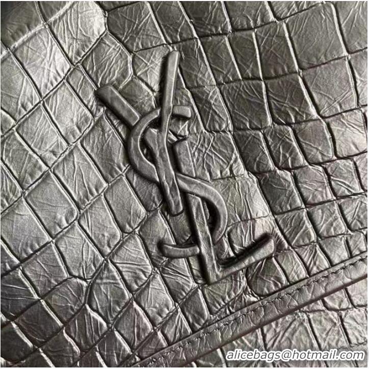 Cheapest YSL NIKI MEDIUM IN CROCODILE-EMBOSSED LEATHER 498894 DEEP GREEN