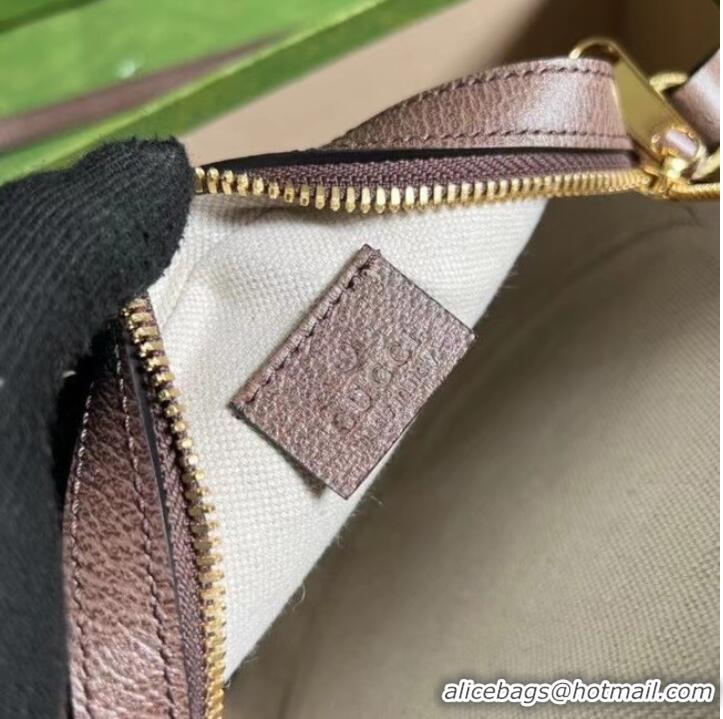 Famous Brand Gucci Round shoulder bag with Double G ‎574978 Brown