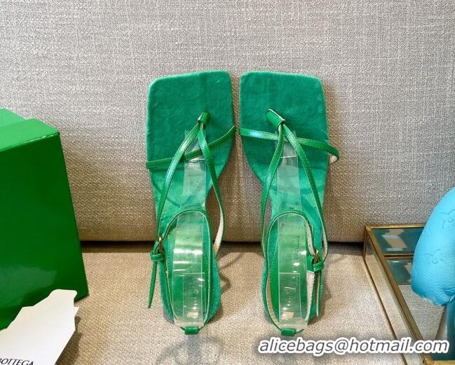 Best Price Bottega Veneta Stretch Tufted Insole Sandals 9cm 121440 Green