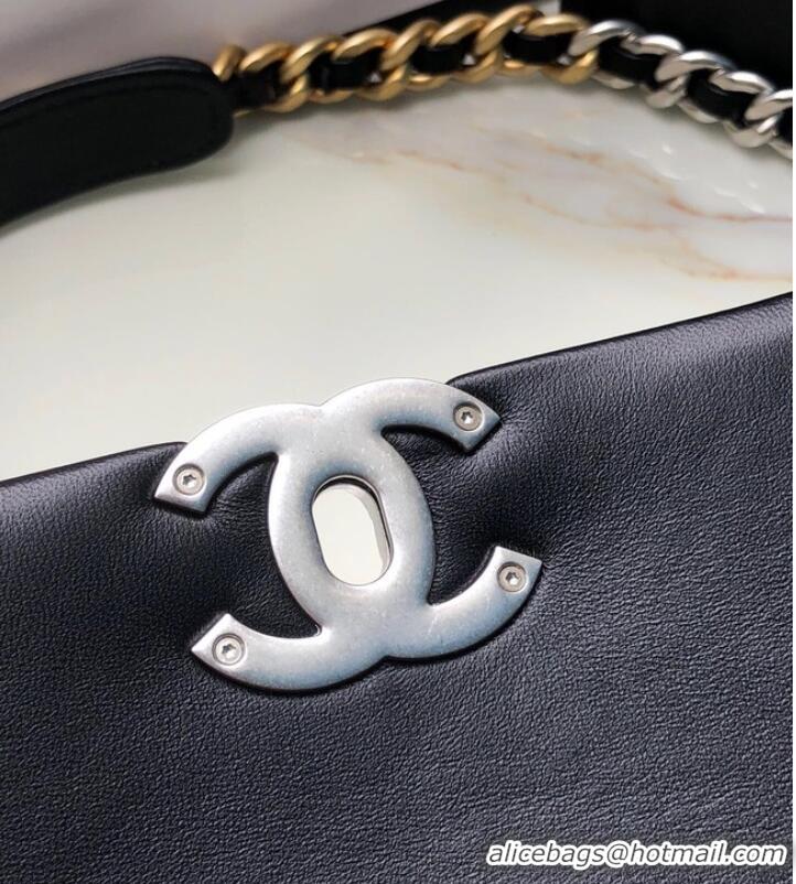 Popular Style CHANEL Lambskin 19 Flap Bag AS1161 black