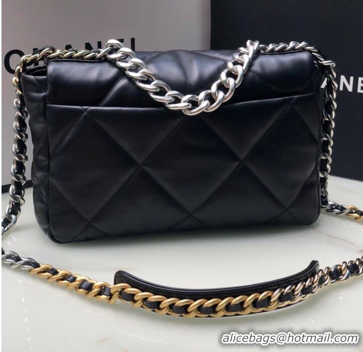 Popular Style CHANEL Lambskin 19 Flap Bag AS1161 black