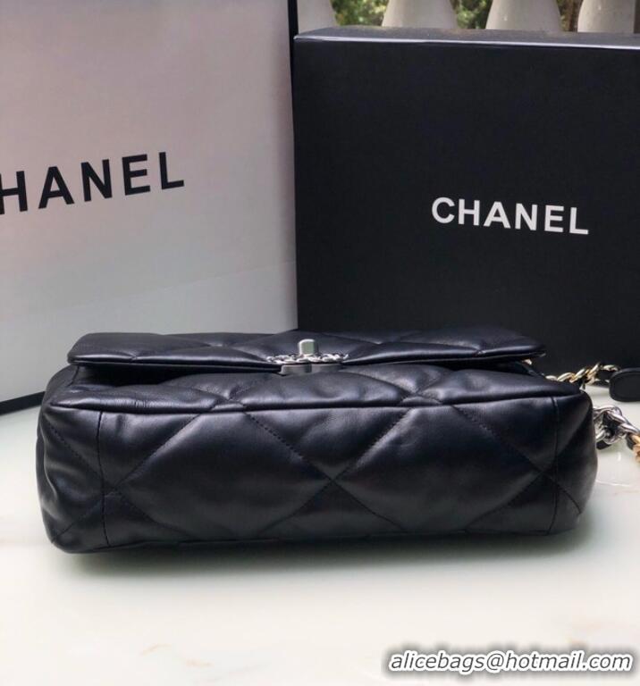 Popular Style CHANEL Lambskin 19 Flap Bag AS1161 black