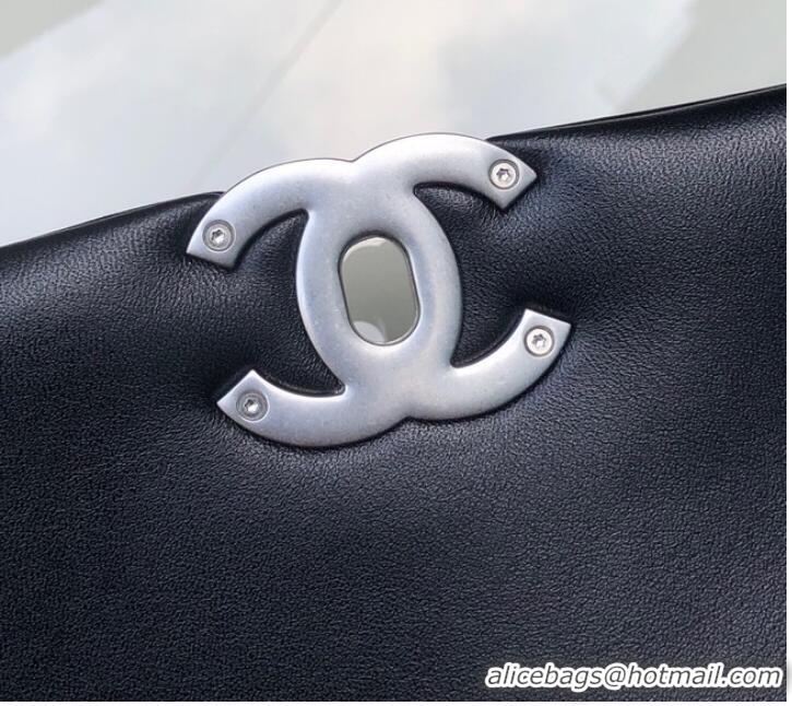 Well Crafted CHANEL Lambskin 19 Flap Bag AS1162 black