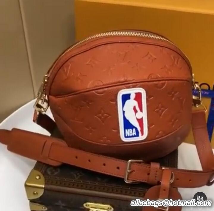 Super Quality Louis Vuitton NBA Ball in Basket Shoulder Bag M57974 Brown