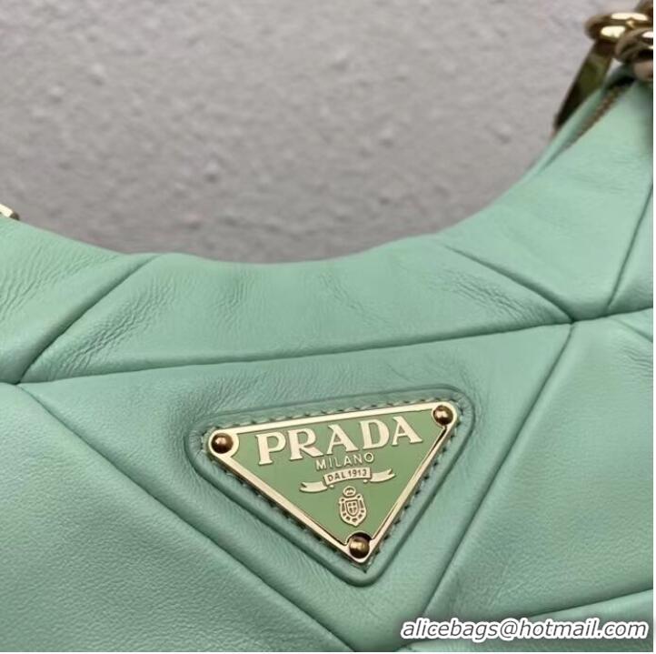 Classic Prada System nappa leather patchwork shoulder bag 1AC151 Green