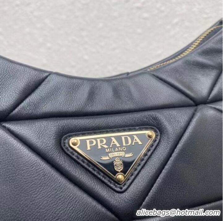 Buy Classic Prada System nappa leather patchwork shoulder bag 1AC151 black