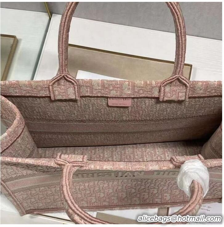 Buy Fashionable DIOR BOOK TOTE Embroidery C1286-3 pink