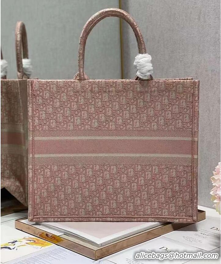 Buy Fashionable DIOR BOOK TOTE Embroidery C1286-3 pink