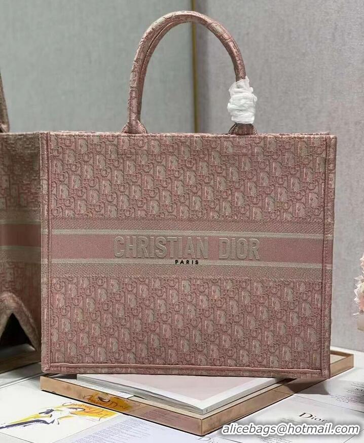 Buy Fashionable DIOR BOOK TOTE Embroidery C1286-3 pink