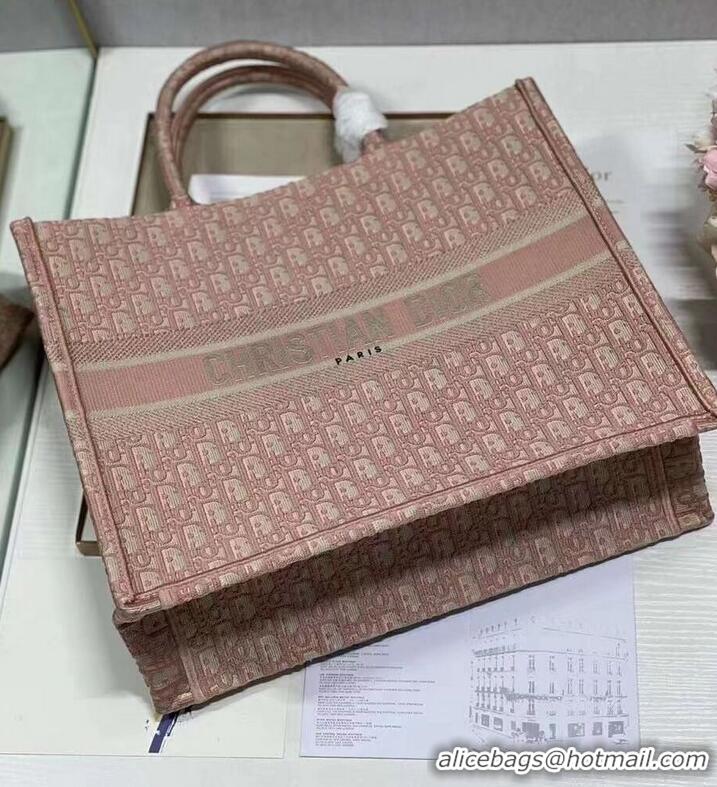 Buy Fashionable DIOR BOOK TOTE Embroidery C1286-3 pink