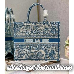 Spot Bulk DIOR BOOK TOTE Embroidery C1286-6 blue