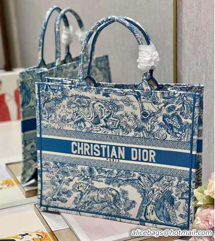 Spot Bulk DIOR BOOK TOTE Embroidery C1286-6 blue