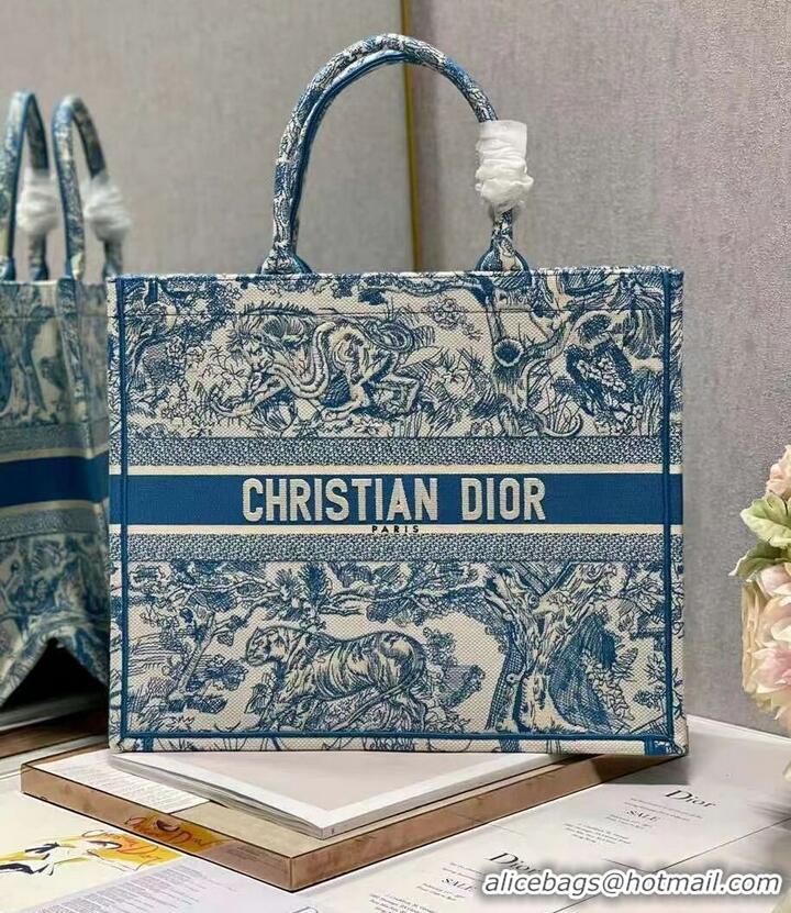 Spot Bulk DIOR BOOK TOTE Embroidery C1286-6 blue