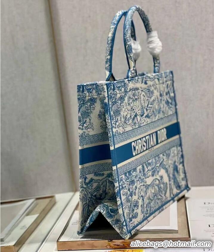 Spot Bulk DIOR BOOK TOTE Embroidery C1286-6 blue