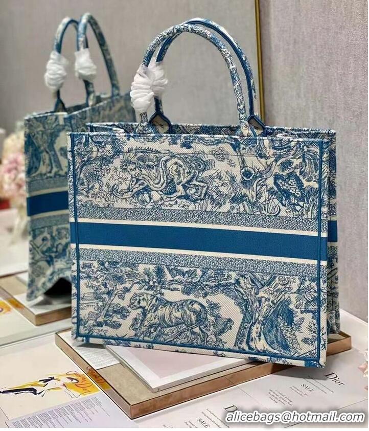 Spot Bulk DIOR BOOK TOTE Embroidery C1286-6 blue